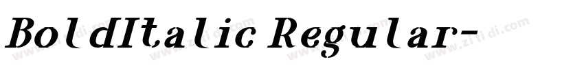 BoldItalic Regular字体转换
